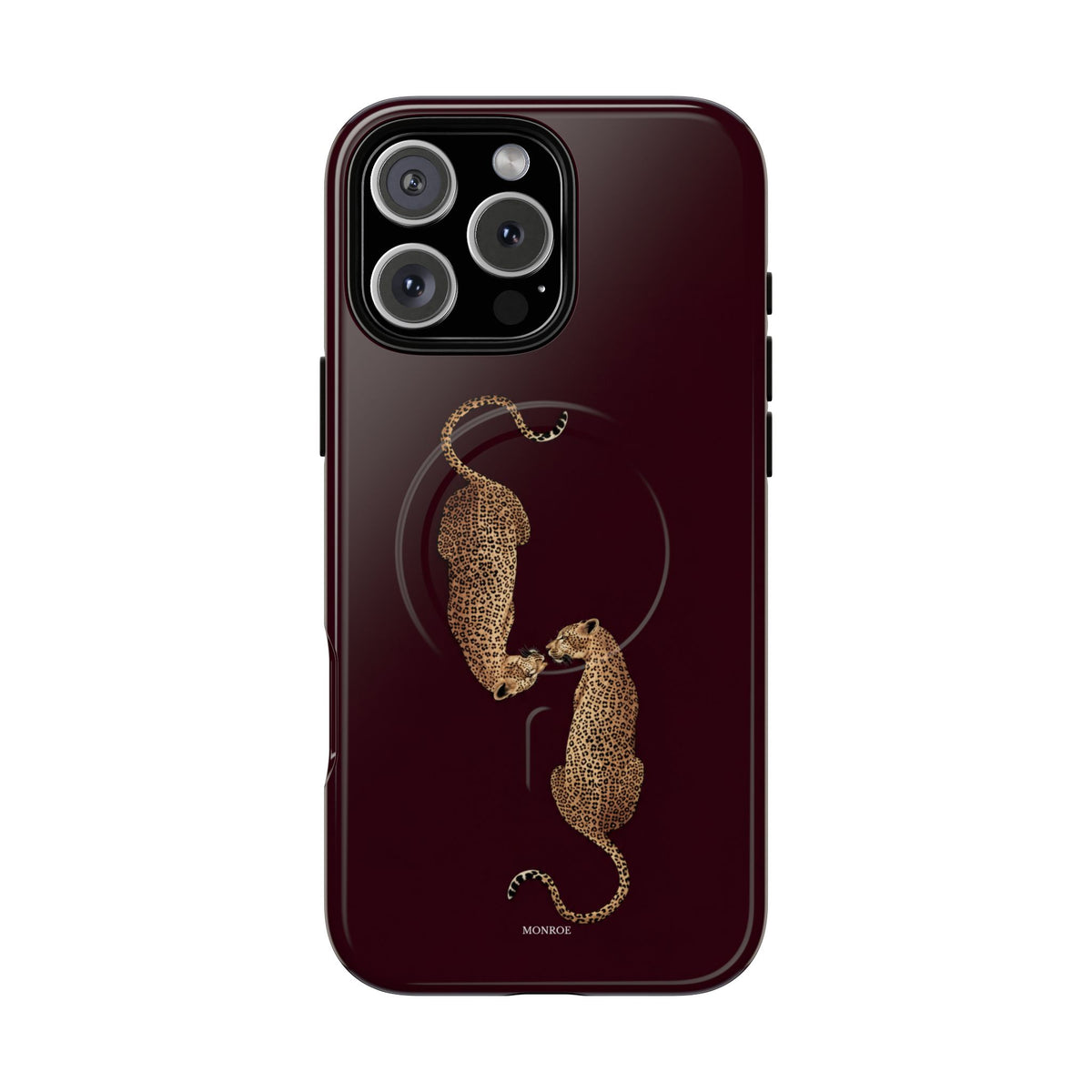 Burgundy Leopard Duo MagSafe Case
