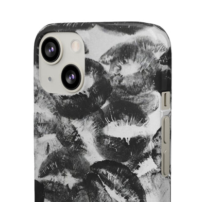 Black & White Kiss Print Case