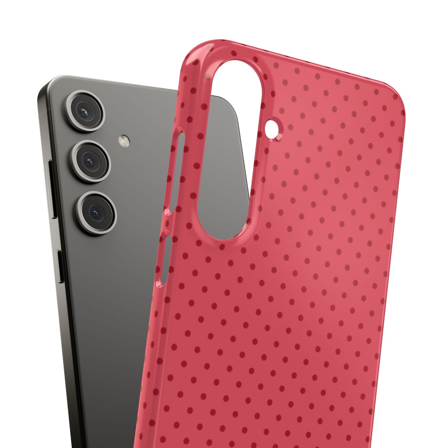 Coral Polka Dot Snap Phone Case