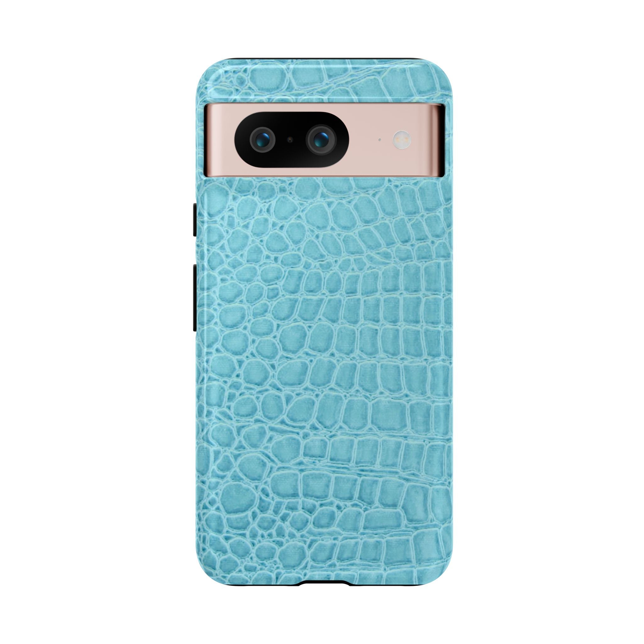 Croc Embossed Turquoise Phone Case
