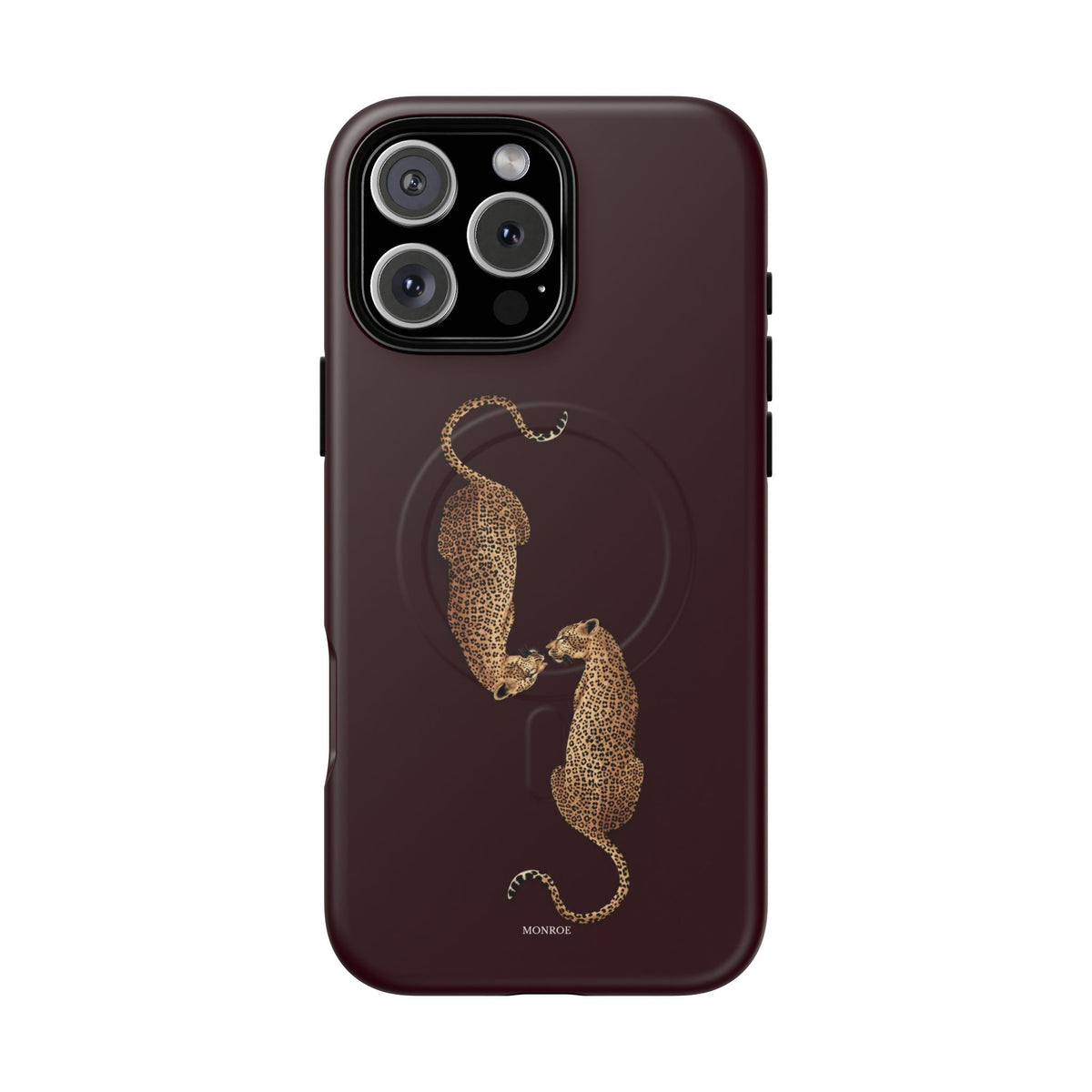 Burgundy Leopard Duo MagSafe Case