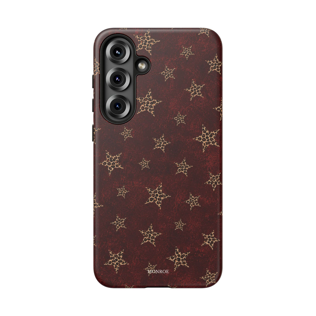 Burgundy Leopard Star Tough Case
