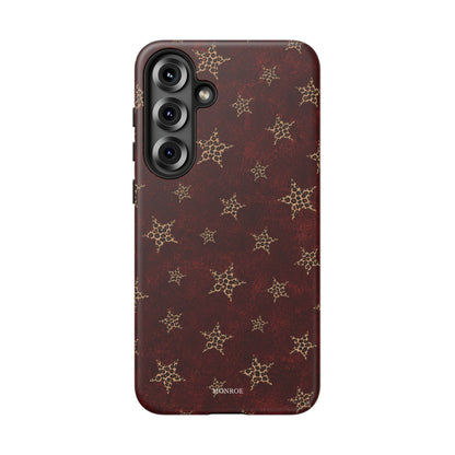 Burgundy Leopard Star Tough Case