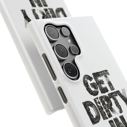 Get Dirty in Paris White Snap Case