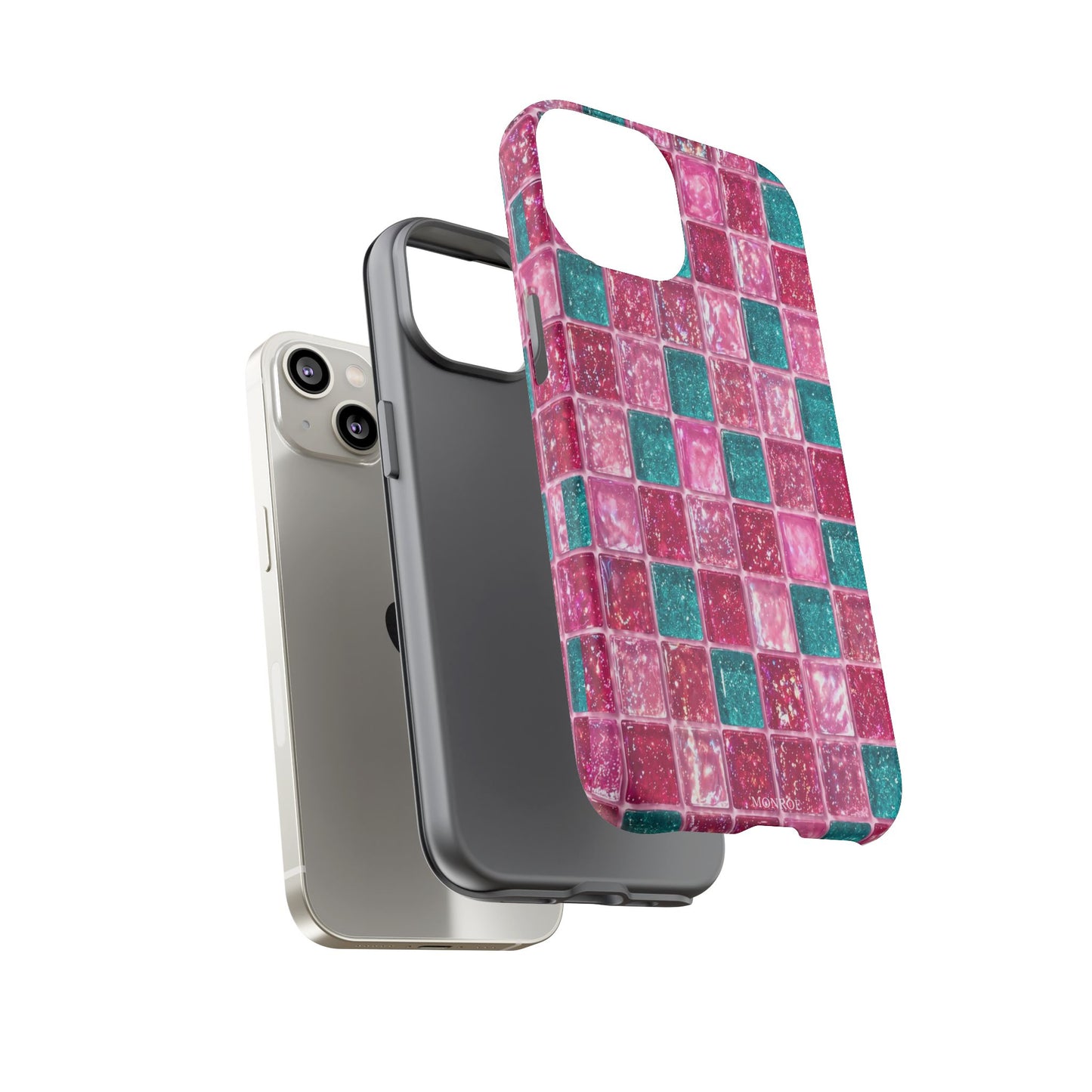 Pink Teal Mosaic Tough Case
