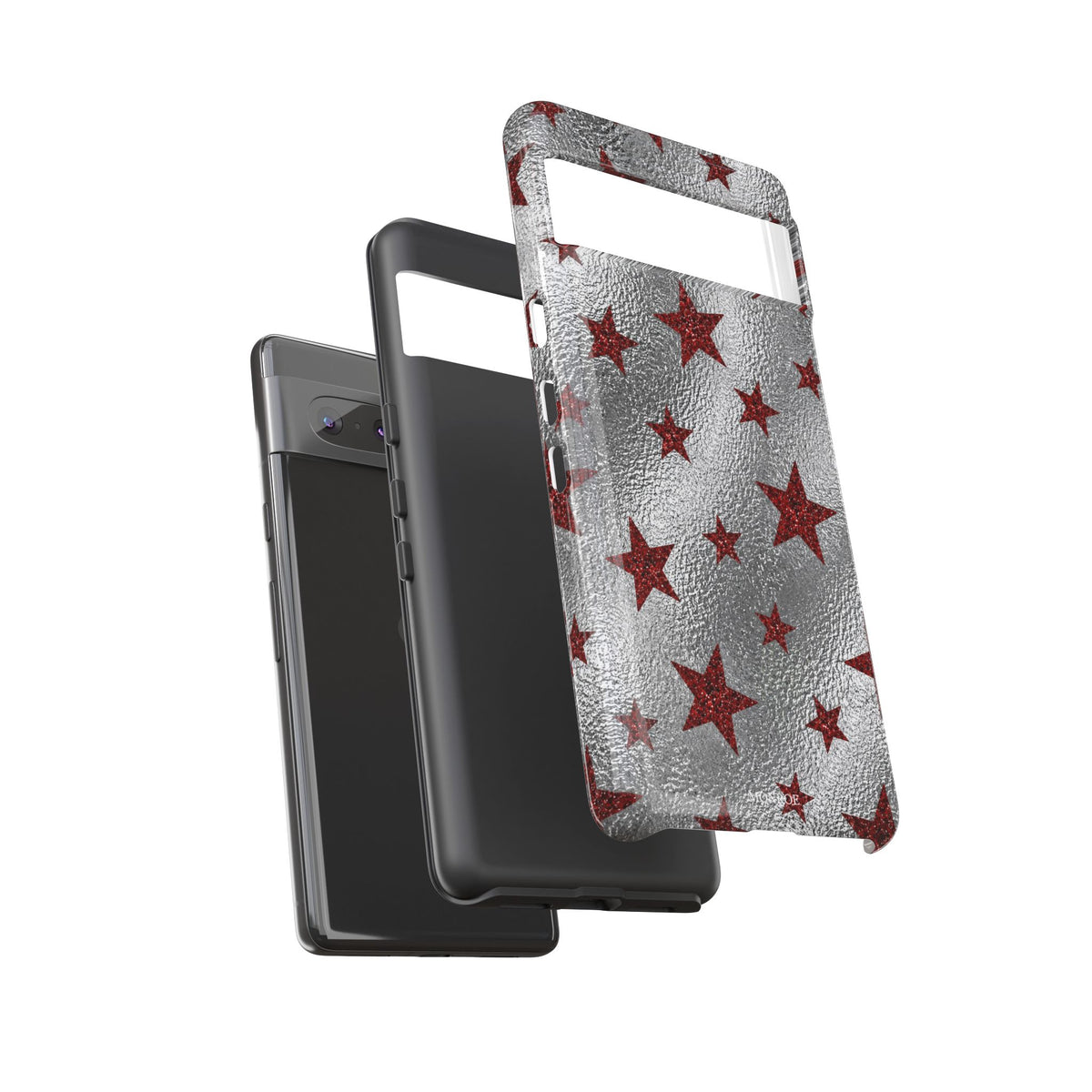 Silver Red Starry Tough Case