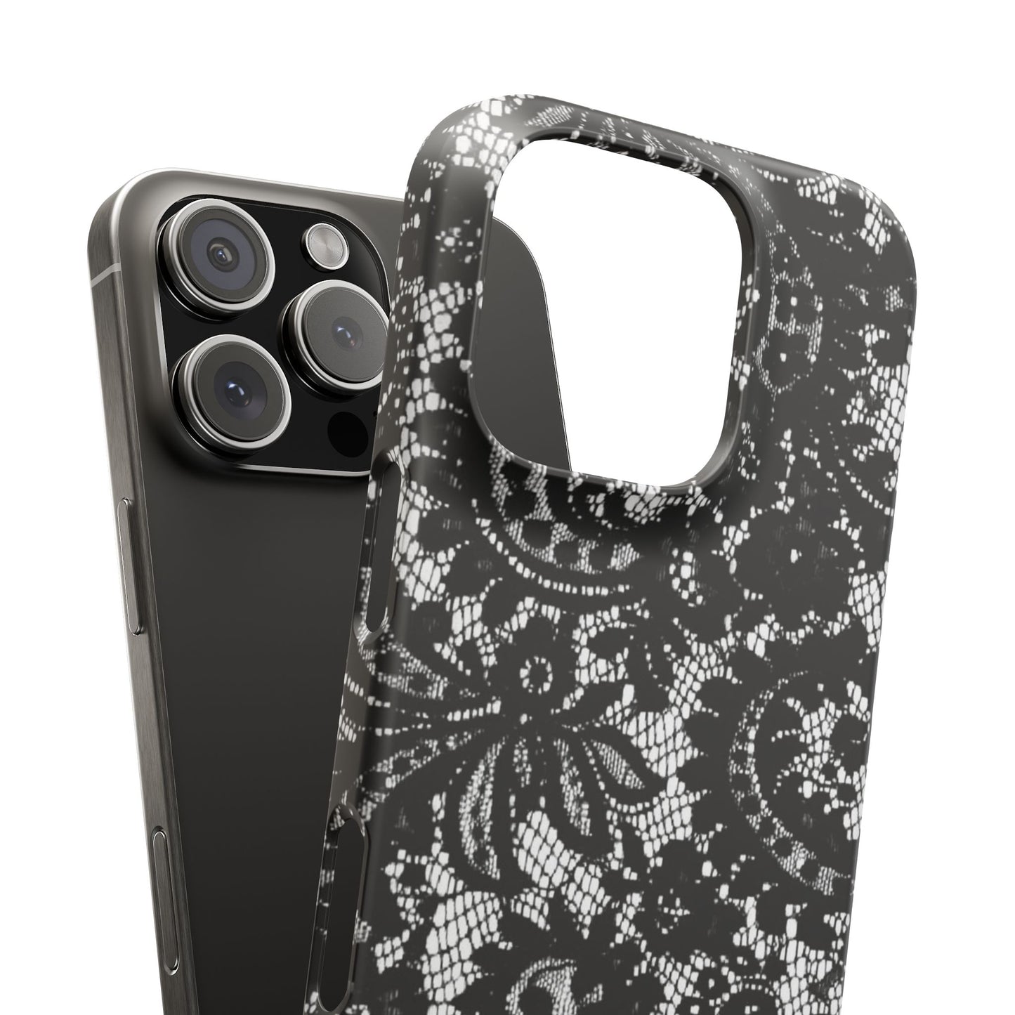 Black Lace Elegant Pattern Case