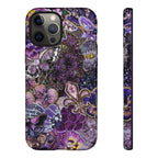 Purple Fleur-de-Lis Floral Tough Phone Case