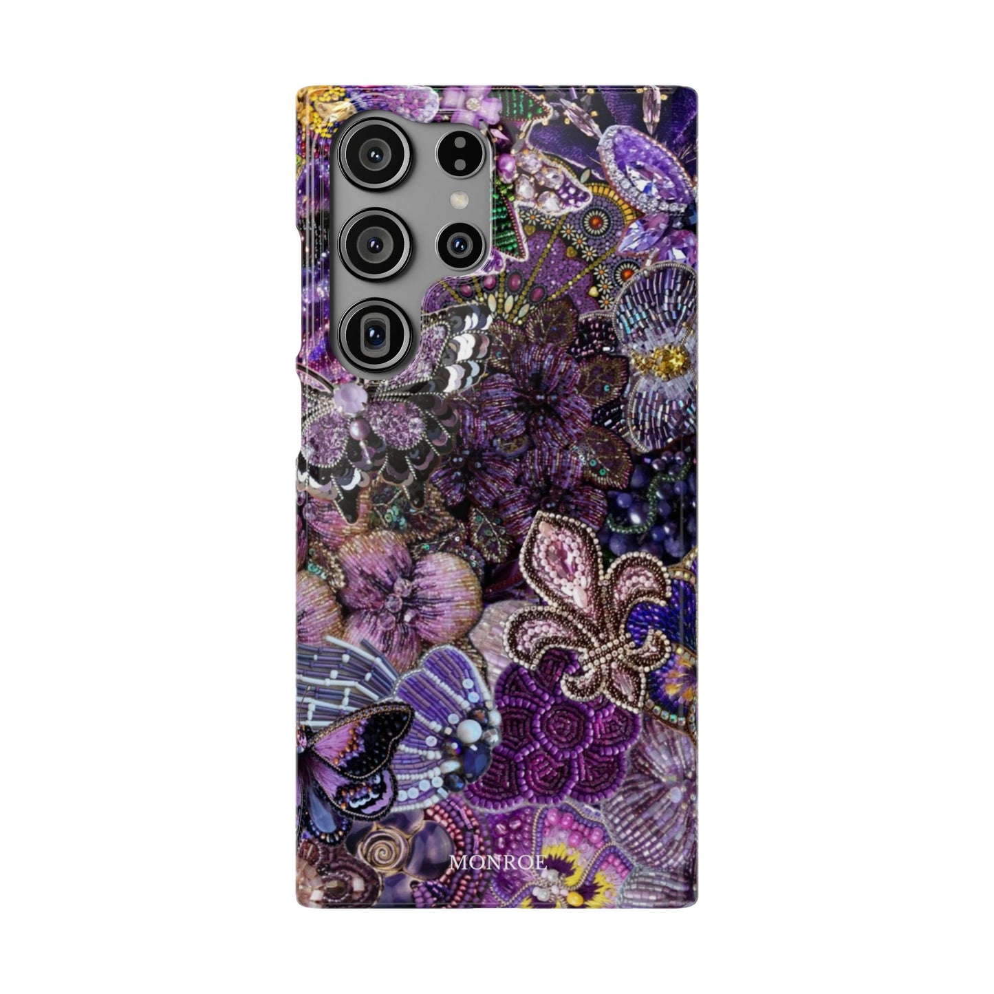 Purple Floral Butterfly Case