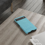 Croc Embossed Turquoise Phone Case