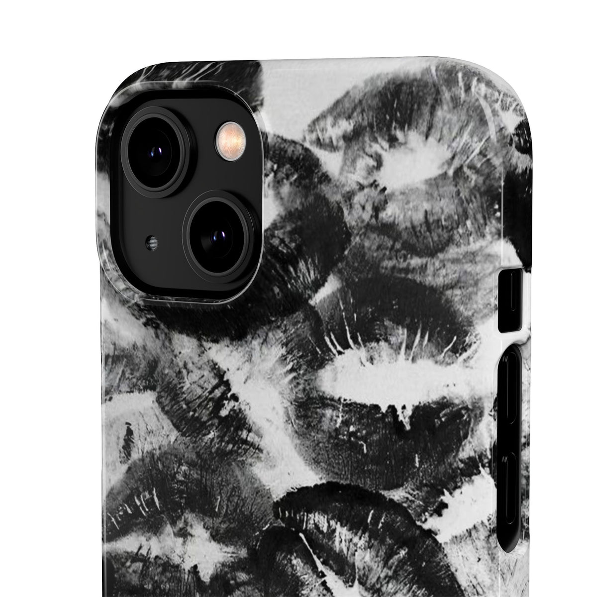 Black & White Kiss Print Case