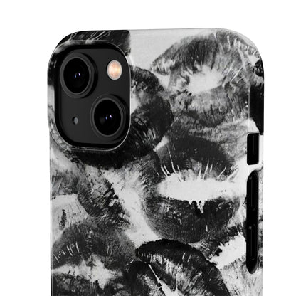 Black & White Kiss Print Case