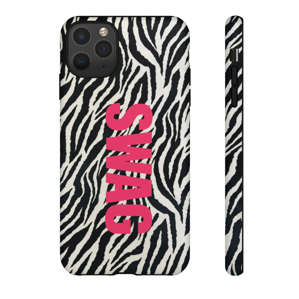 'SWAG' Zebra Print Tough Case