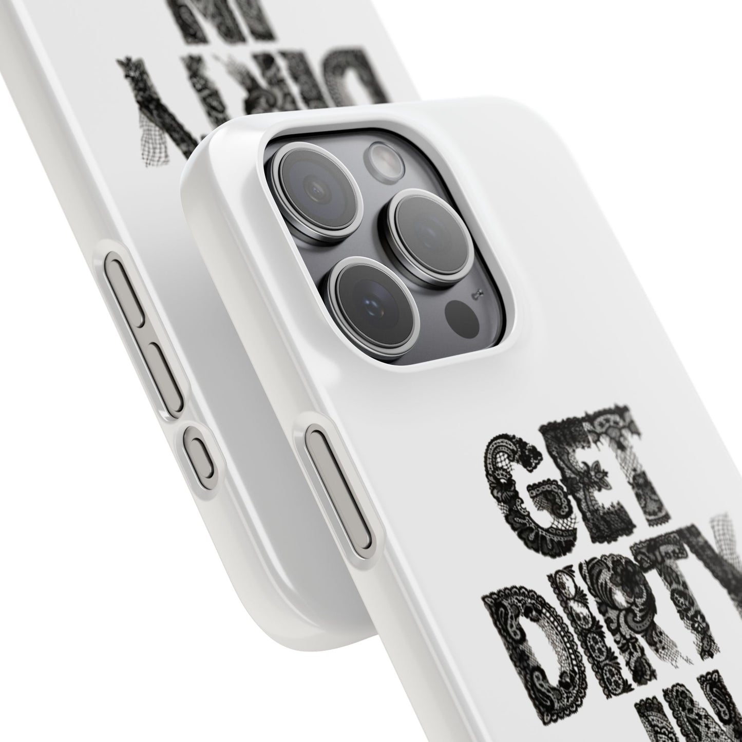 Get Dirty in Paris White Snap Case