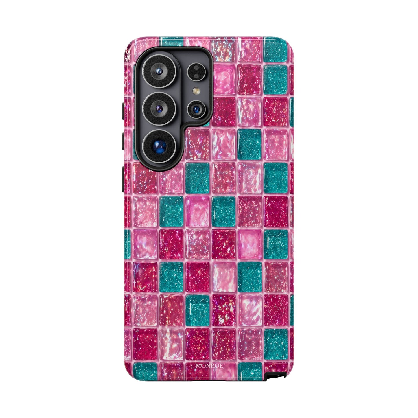 Pink Teal Mosaic Tough Case