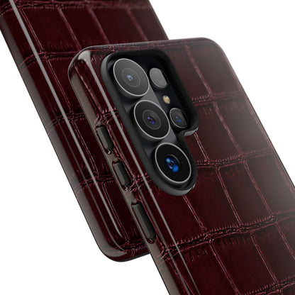 Burgundy Croc Tough Case