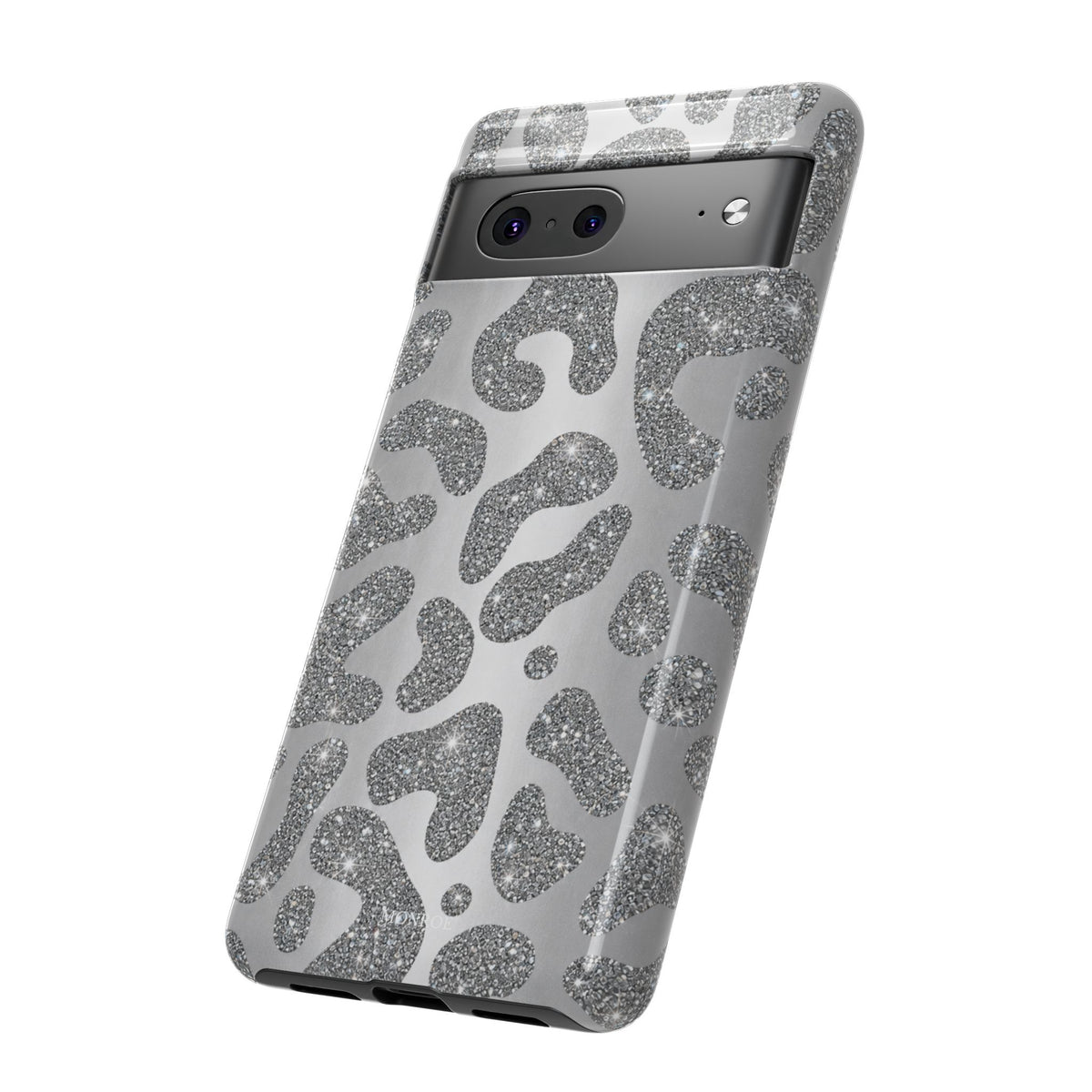 Silver Glitter Leopard Tough Case