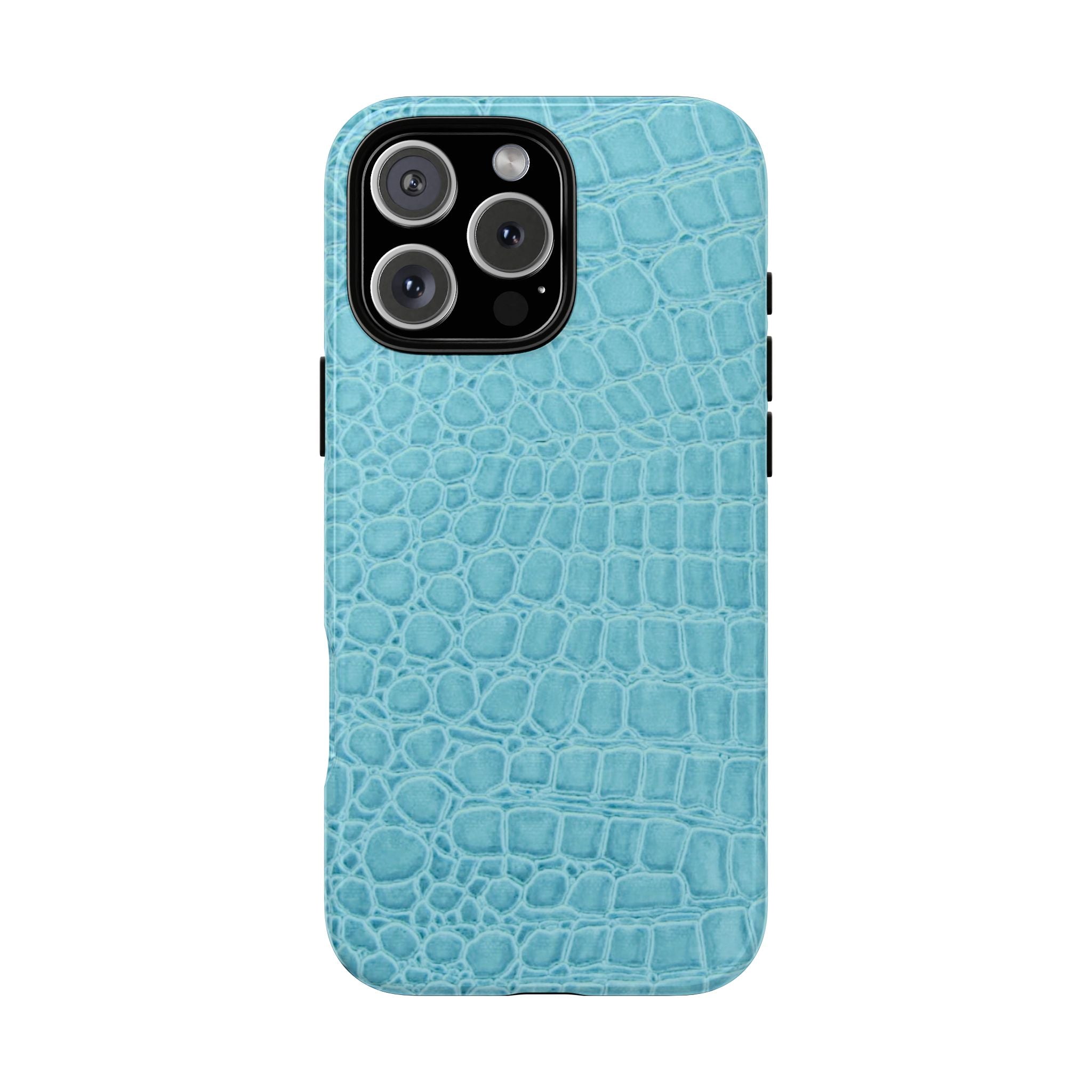 Croc Embossed Turquoise Phone Case