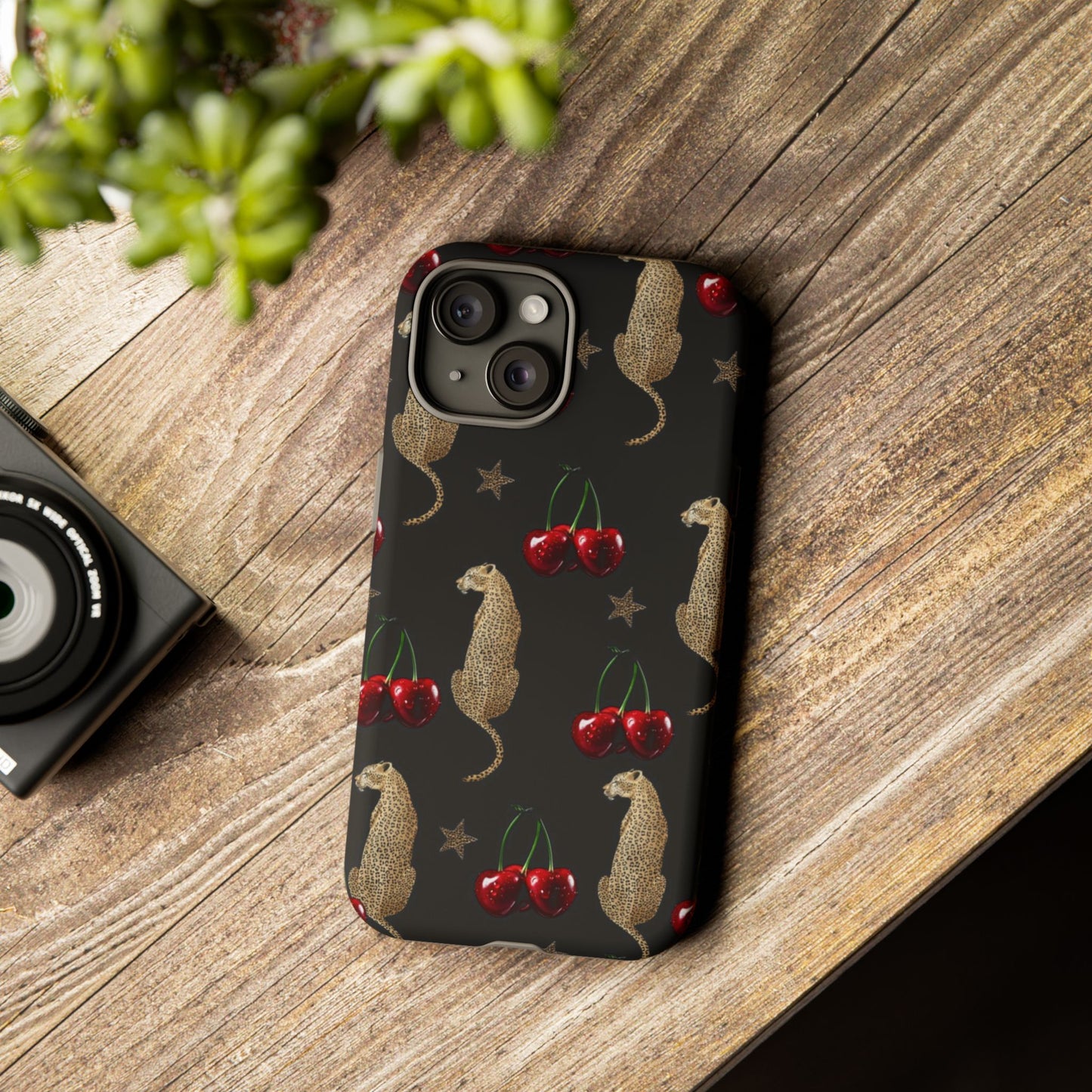 Leopard & Cherry Tough Case