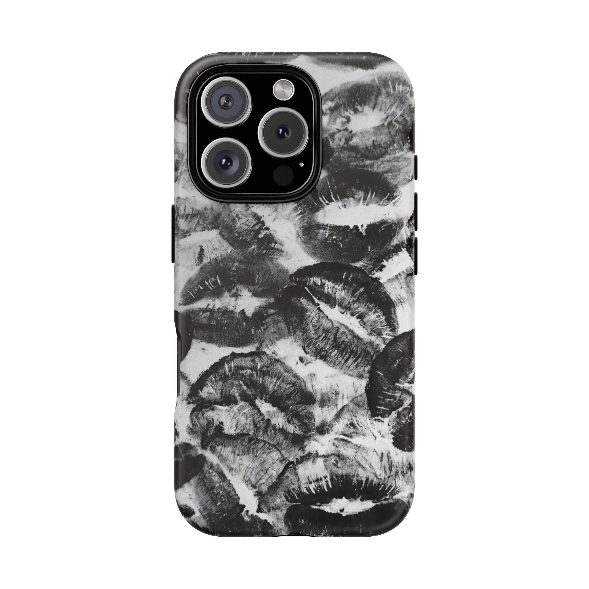 Black and Kiss Design Phone Case
