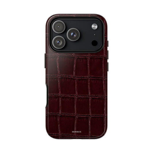 Burgundy Croc Tough Case