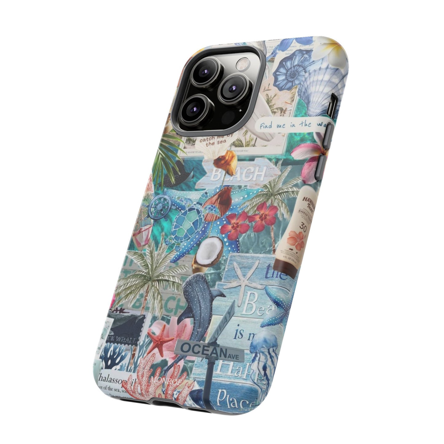 Tropical Beach Collage Tough Case