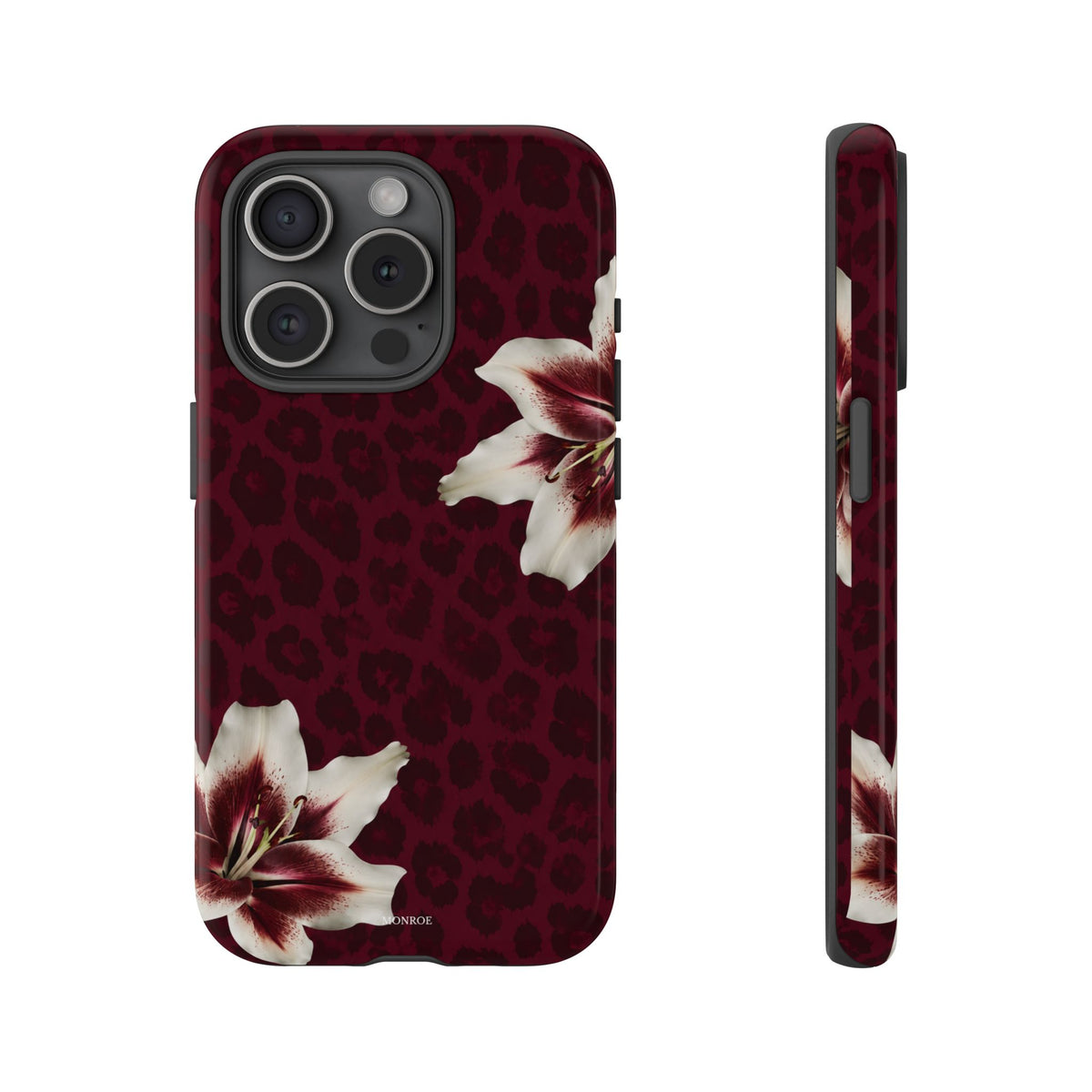 Burgundy Lily Leopard Tough Case