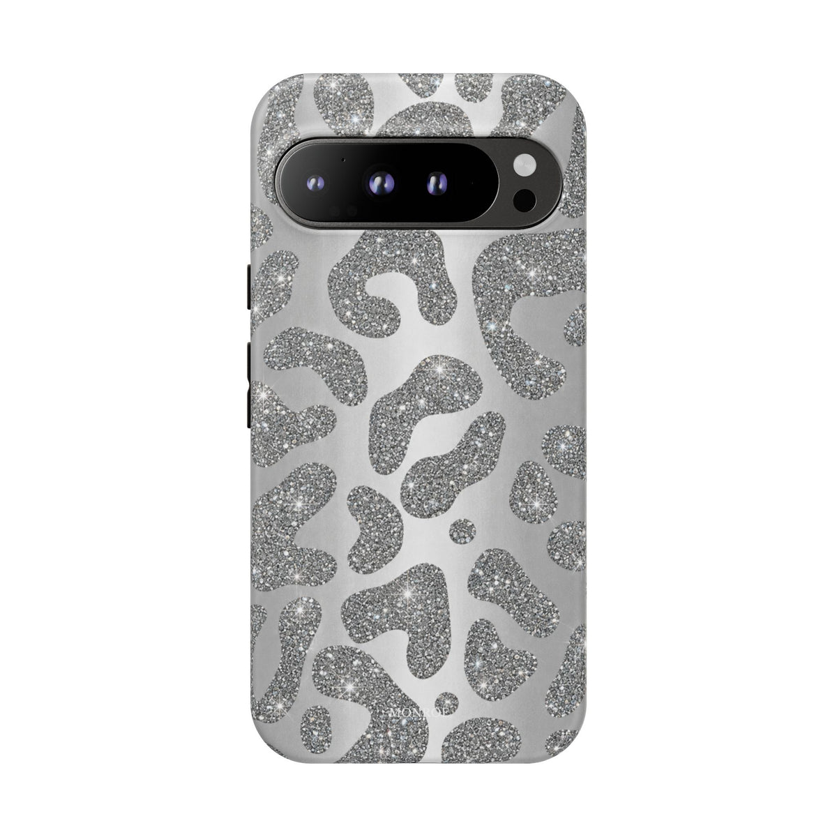 Silver Glitter Leopard Tough Case