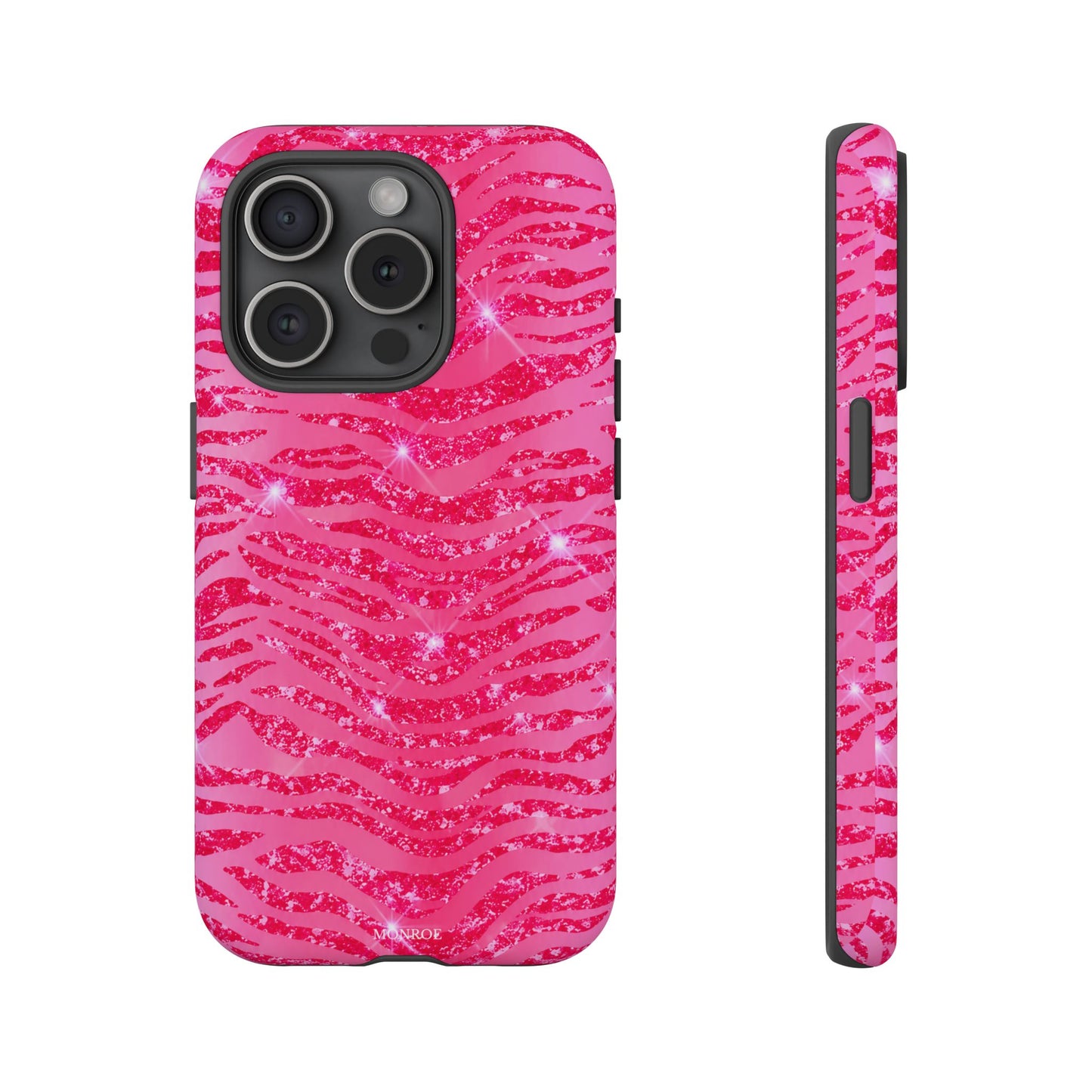 Pink Glitter Zebra Tough Case