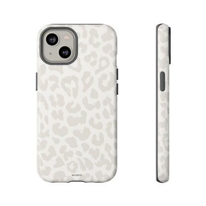 White Leopard Print Tough Case