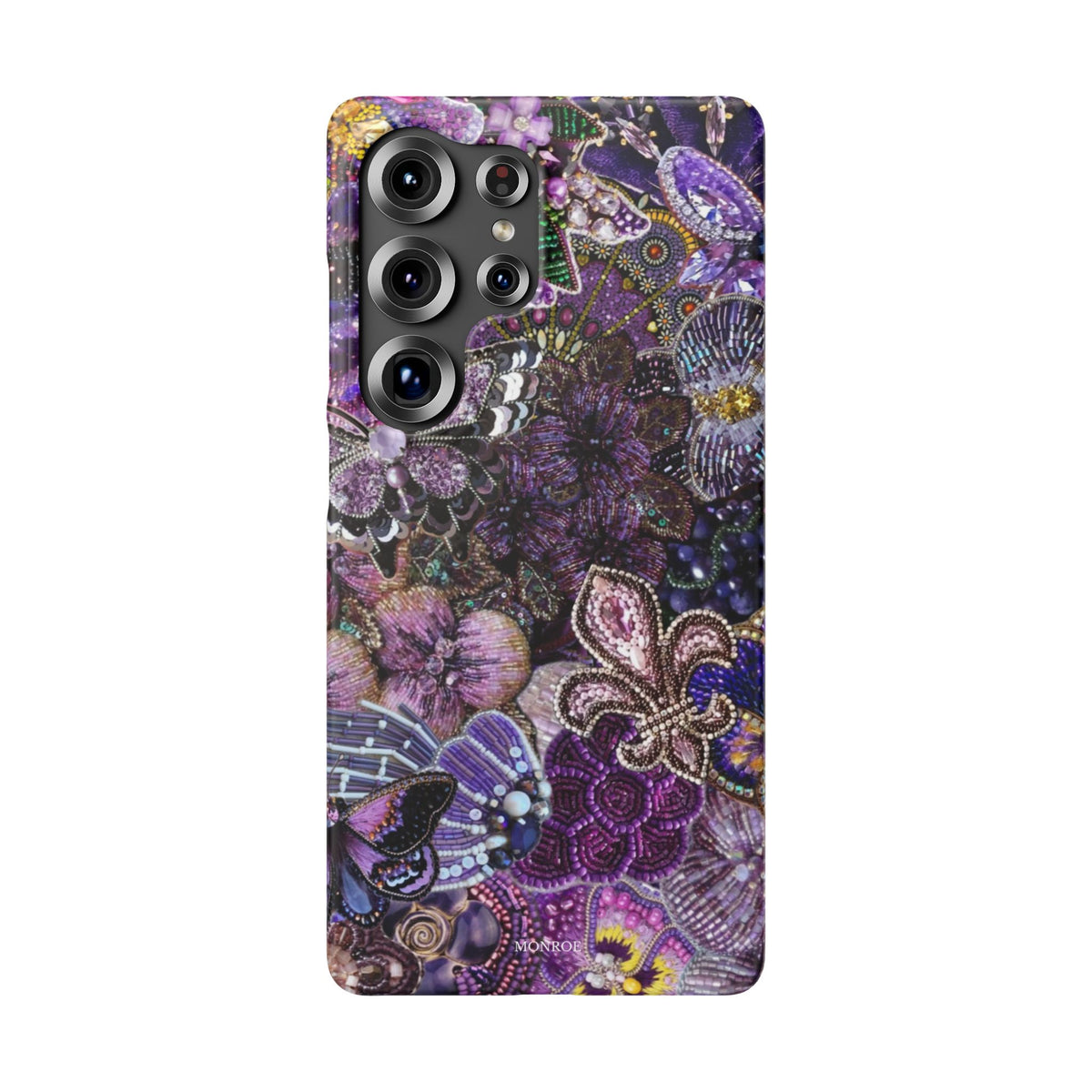 Purple Floral Butterfly Case