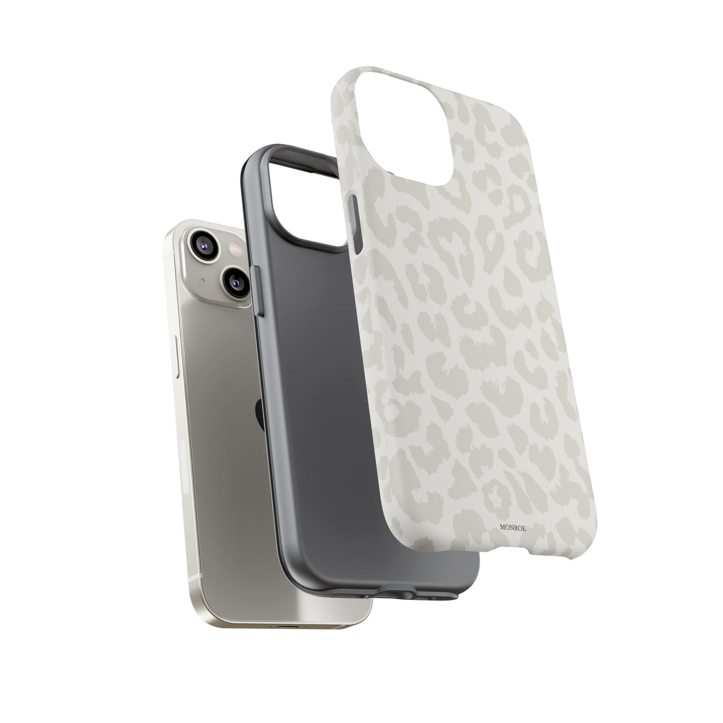 White Leopard Print Tough Case