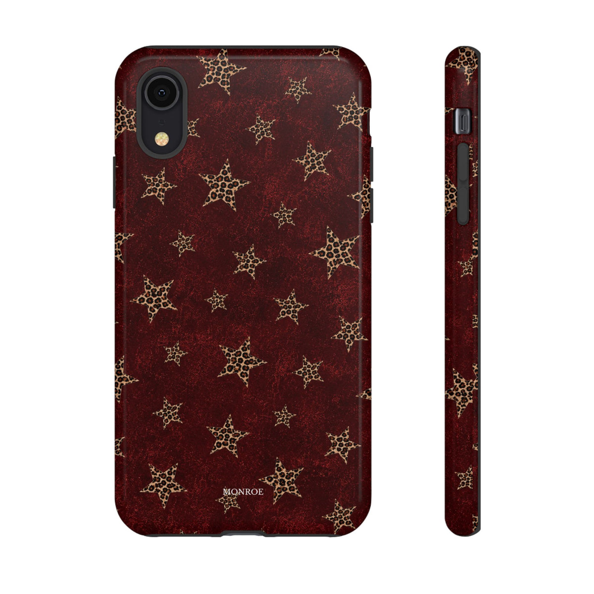 Burgundy Leopard Star Tough Case