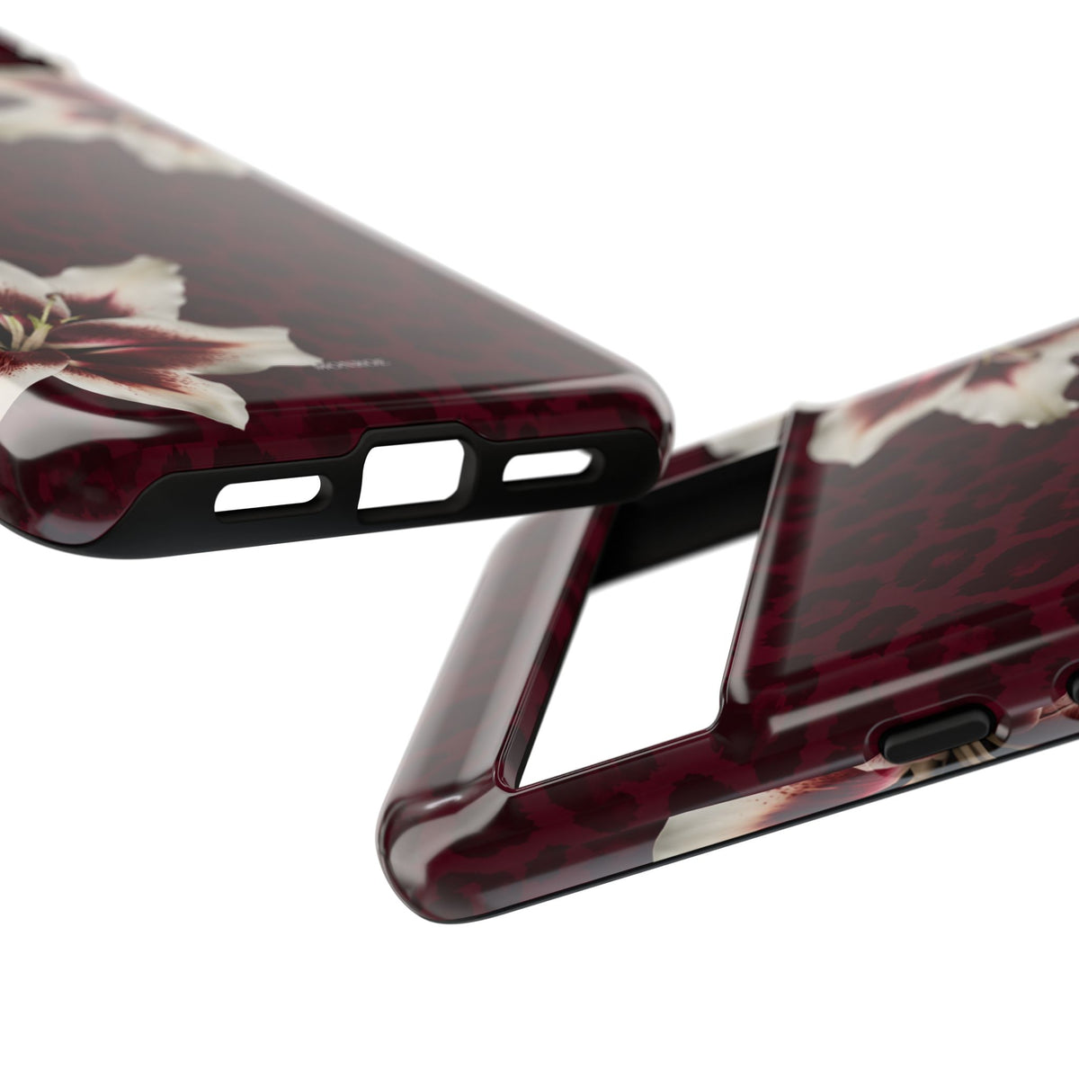 Burgundy Lily Leopard Tough Case