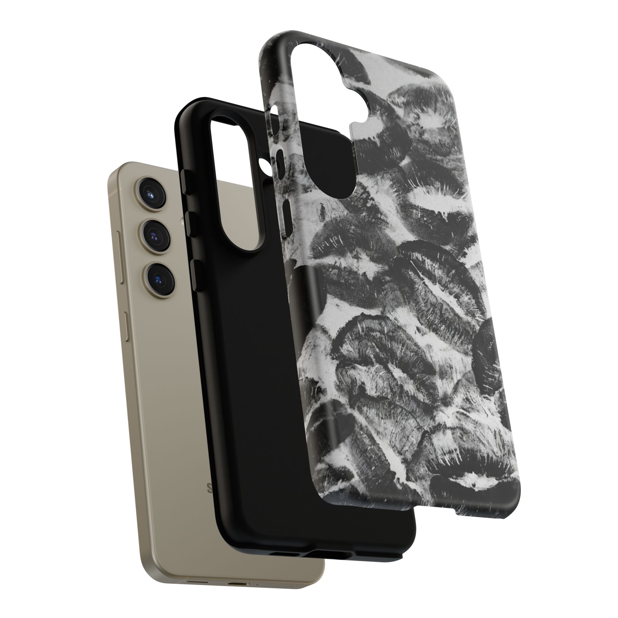 Black and Kiss Design Phone Case