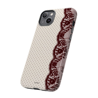 Burgundy Lace Edge Tough Case