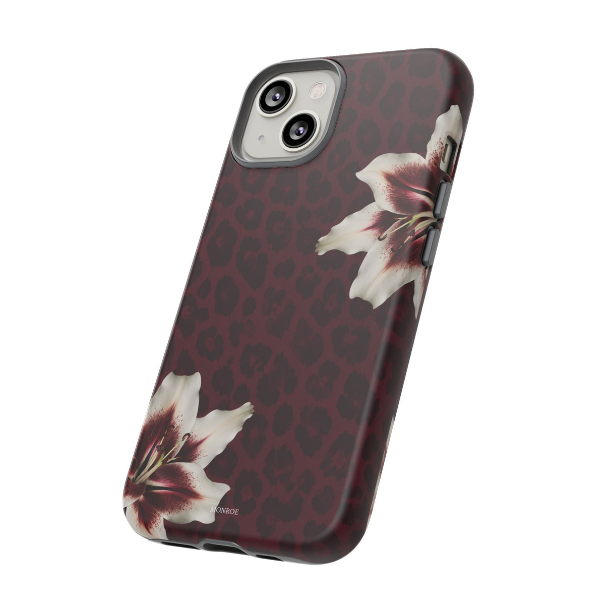 Burgundy Lily Leopard Tough Case