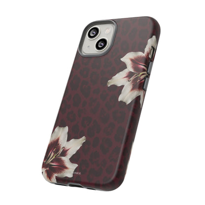 Burgundy Lily Leopard Tough Case