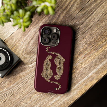 Burgundy Cheetah Tough Case