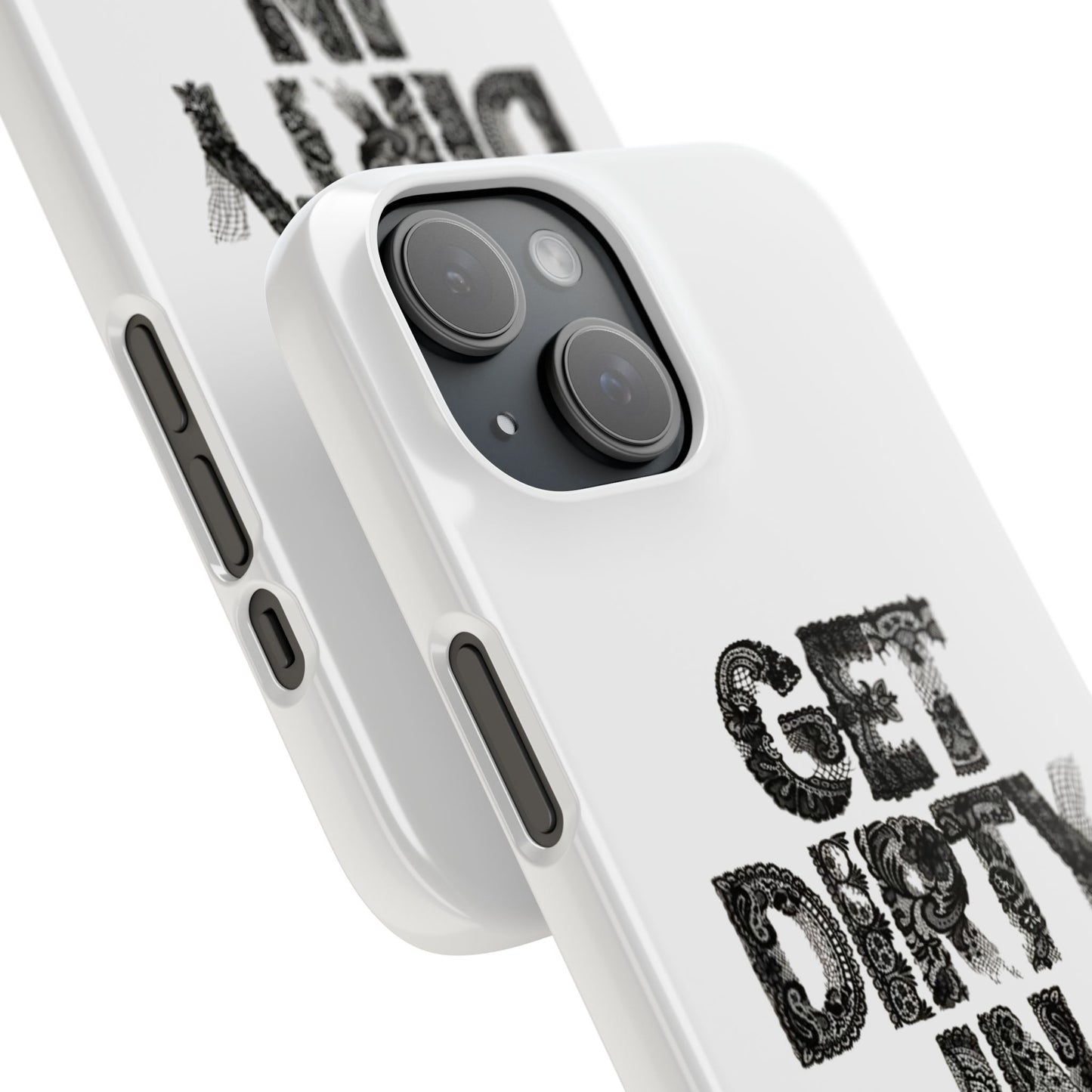 Get Dirty in Paris White Snap Case