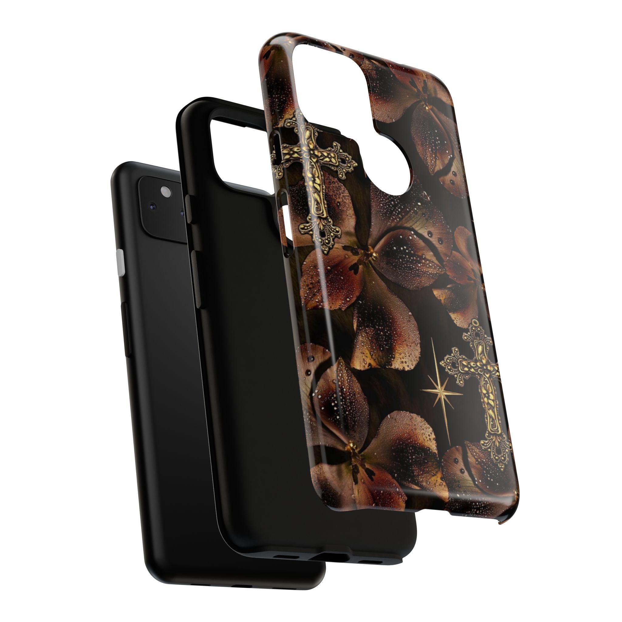 Floral Cross Pattern Tough Case