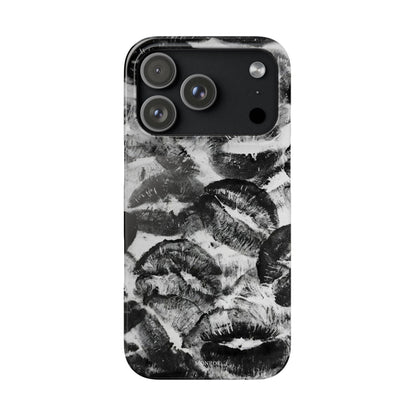 Black & White Kiss Print Case