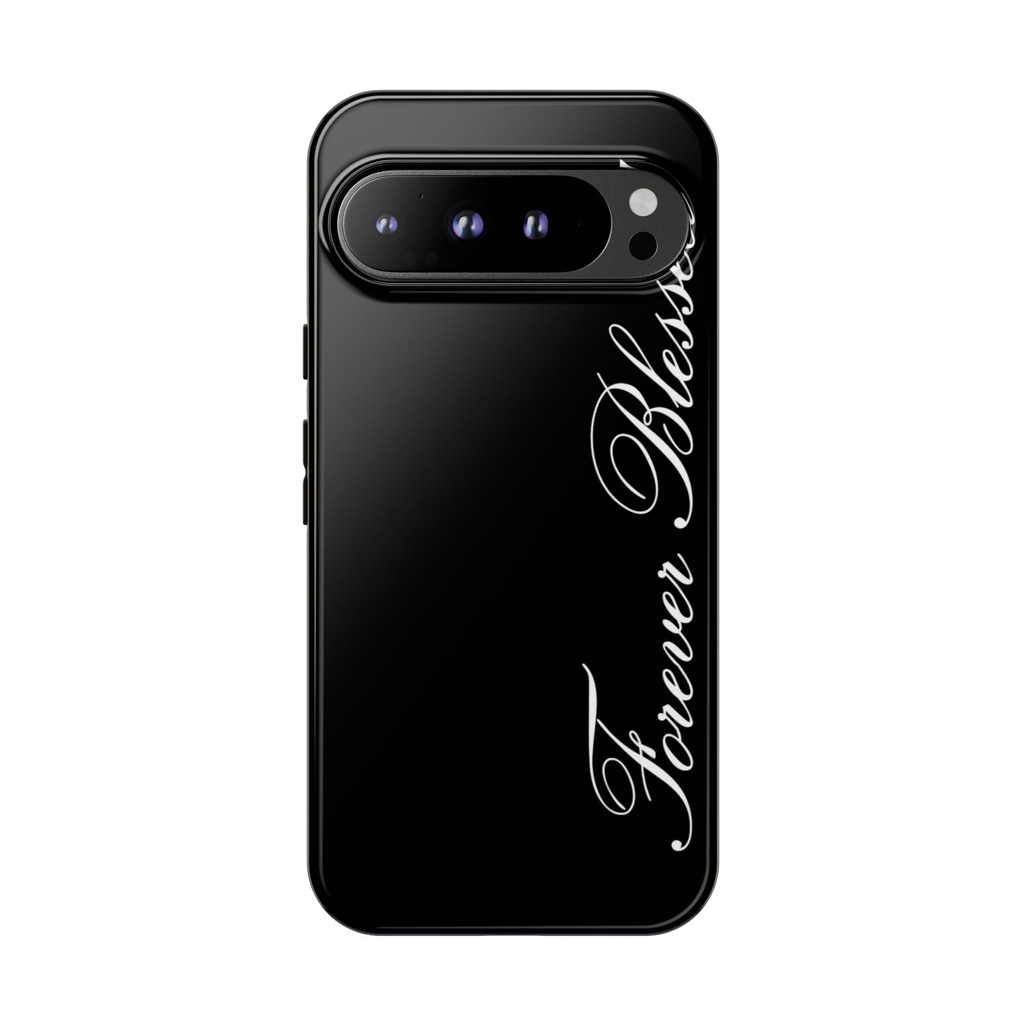 "Forever Blessed" Black Phone Cover
