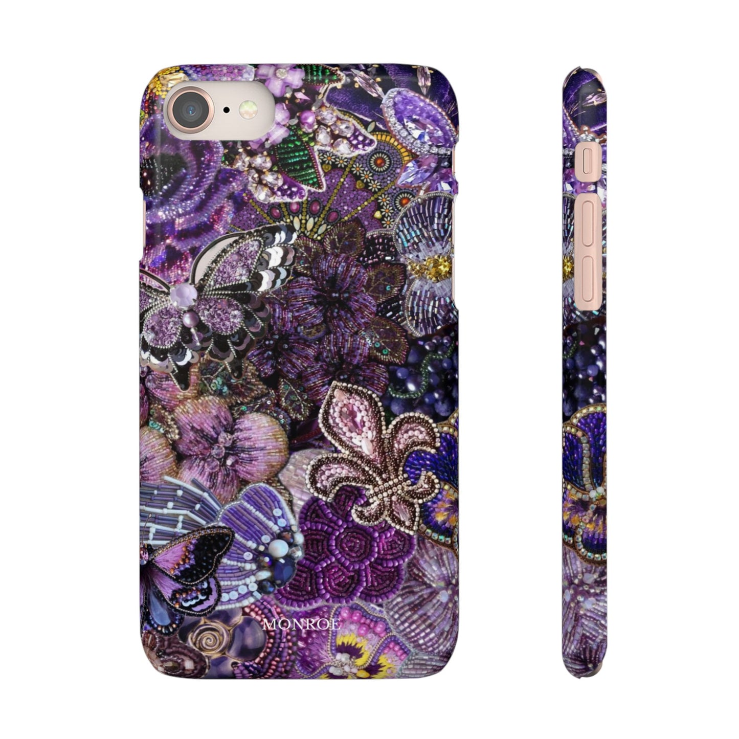 Purple Floral Butterfly Case