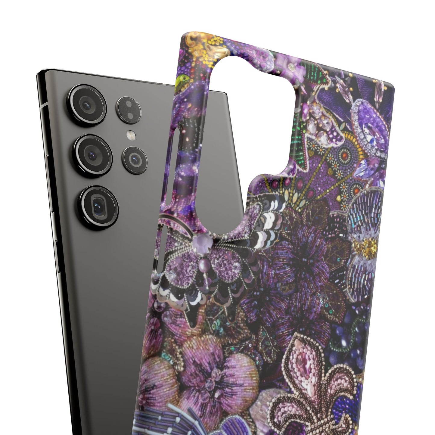 Purple Floral Butterfly Case