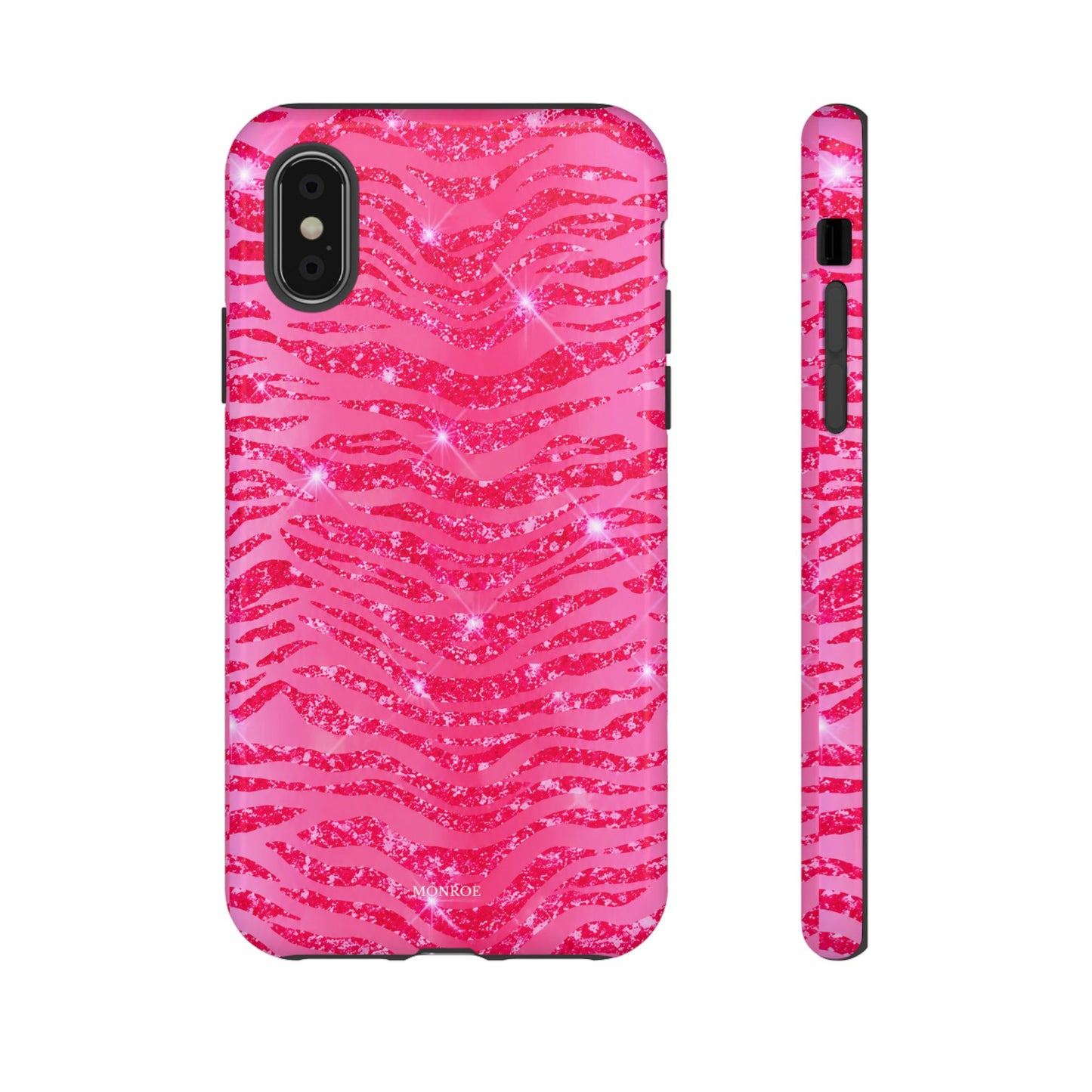 Pink Glitter Zebra Tough Case