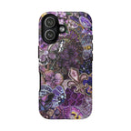 Purple Fleur-de-Lis Floral Tough Phone Case