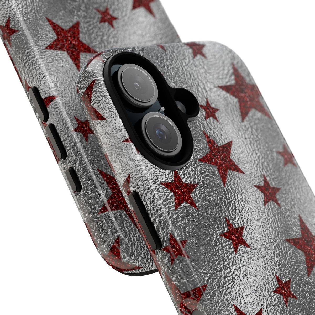 Silver Red Starry Tough Case