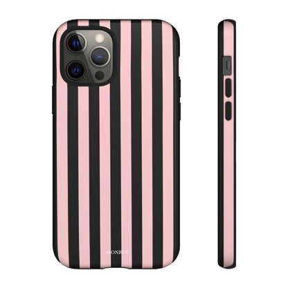 Striped Pink & Black Tough Case