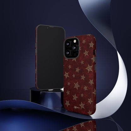 Burgundy Leopard Star Tough Case